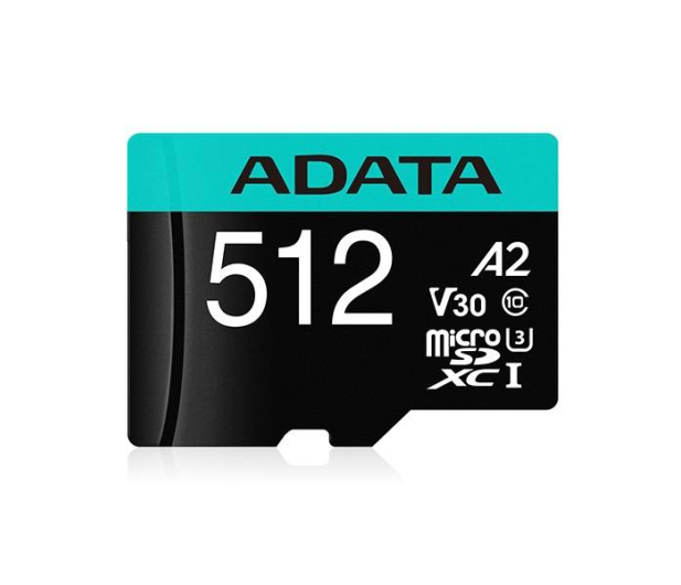 ADATA 512GB microSDXC Premier Pro 100MB/s U3 V30S A2 - 512451 - zdjęcie 2